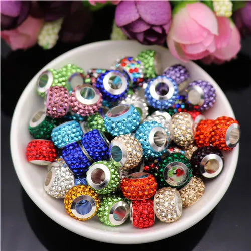 Mixed Colorful Crystal European Beads