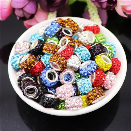 Mixed Colorful Crystal European Beads
