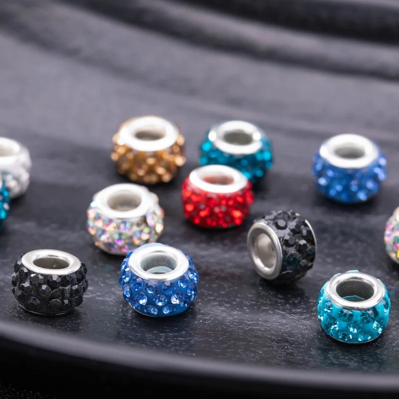 Mixed Colorful Crystal European Beads