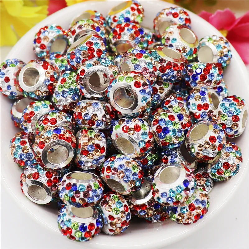 Mixed Colorful Crystal European Beads