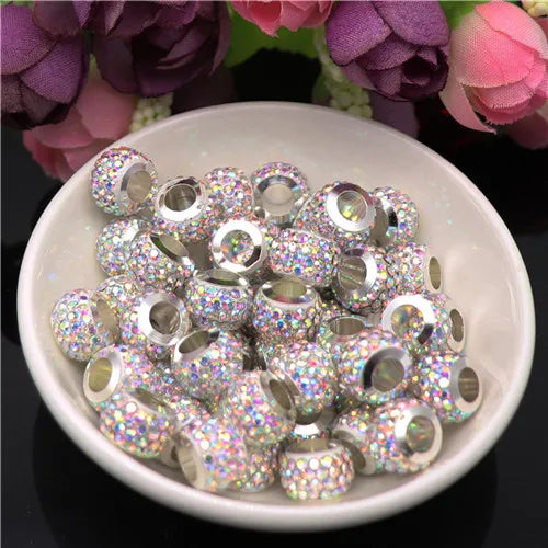 Mixed Colorful Crystal European Beads