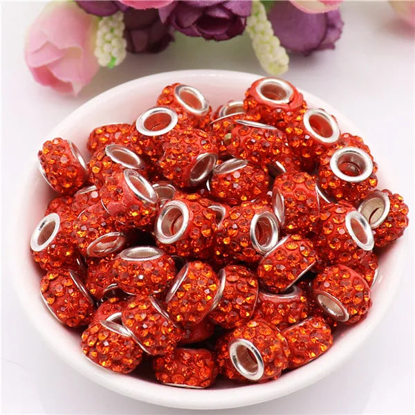 Mixed Colorful Crystal European Beads