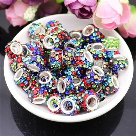 Mixed Colorful Crystal European Beads