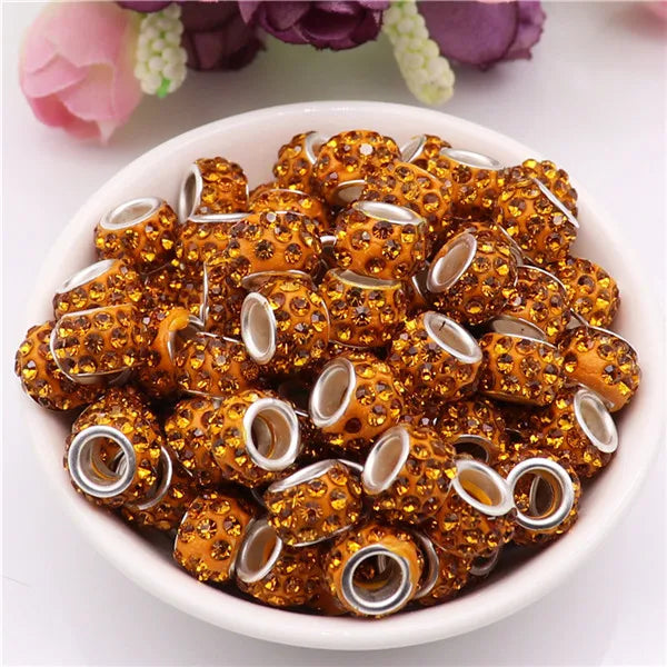 Mixed Colorful Crystal European Beads
