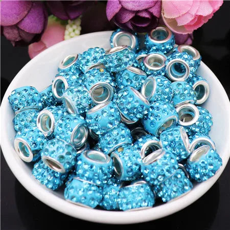 Mixed Colorful Crystal European Beads