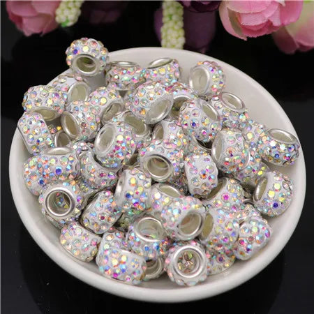 Mixed Colorful Crystal European Beads