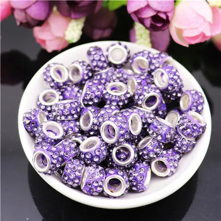Mixed Colorful Crystal European Beads