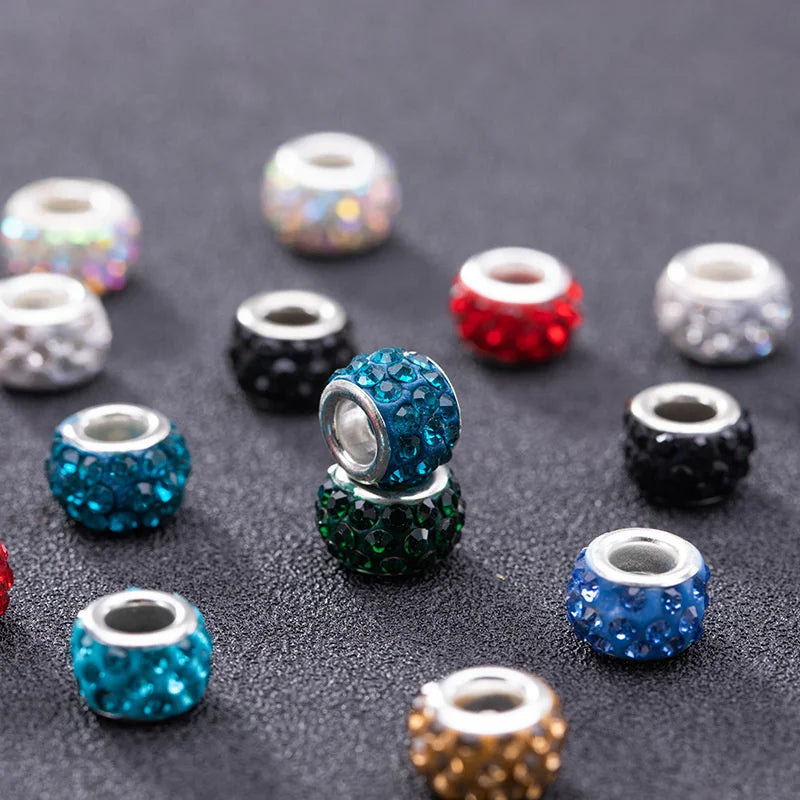 Mixed Colorful Crystal European Beads