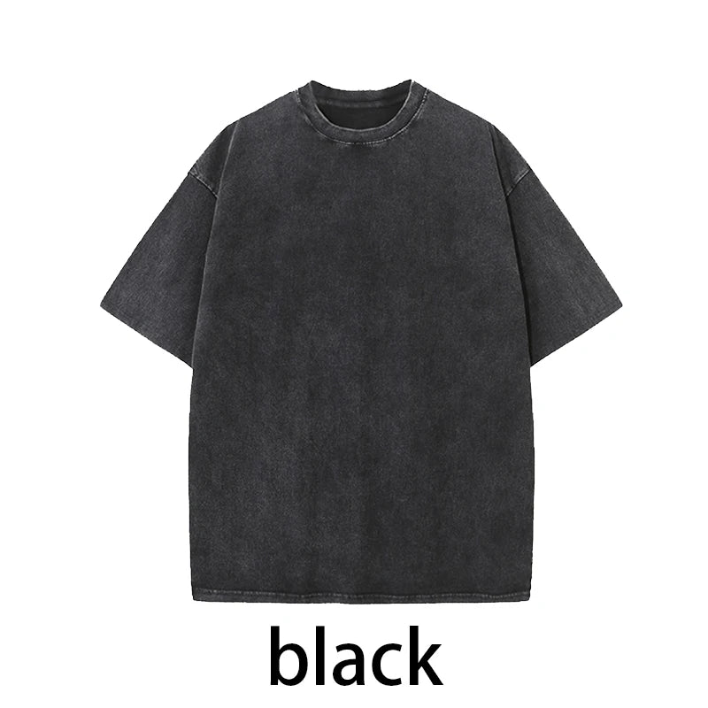 Men’s Oversized 100% Cotton T-Shirt, Vintage Streetwear
