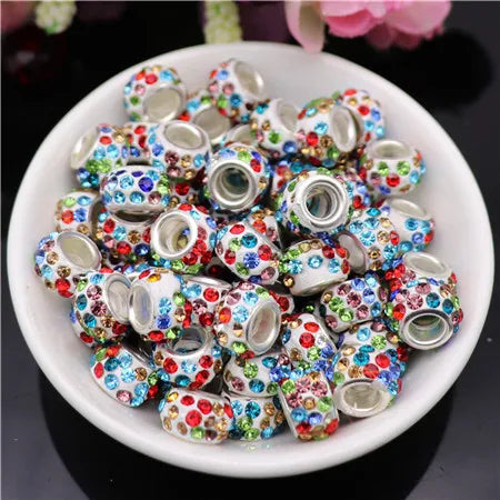 Mixed Colorful Crystal European Beads