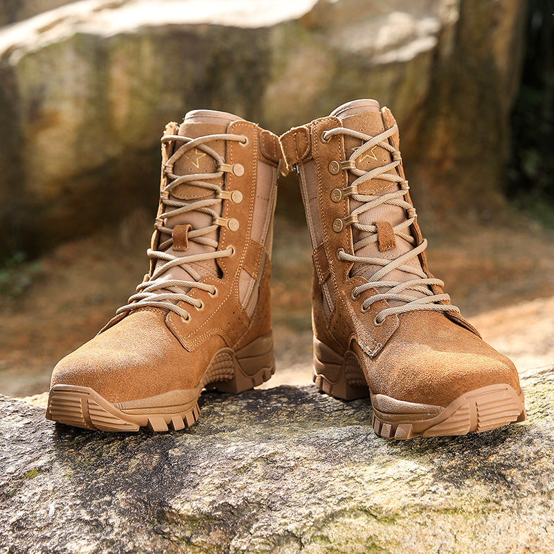 Men’s Waterproof Side-Zip Combat Boots