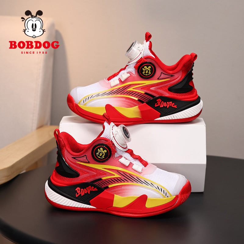 Babu bean boys basketball shoes 2025 spring new cuk boys sneaker mesh breathable outdoor sneakers