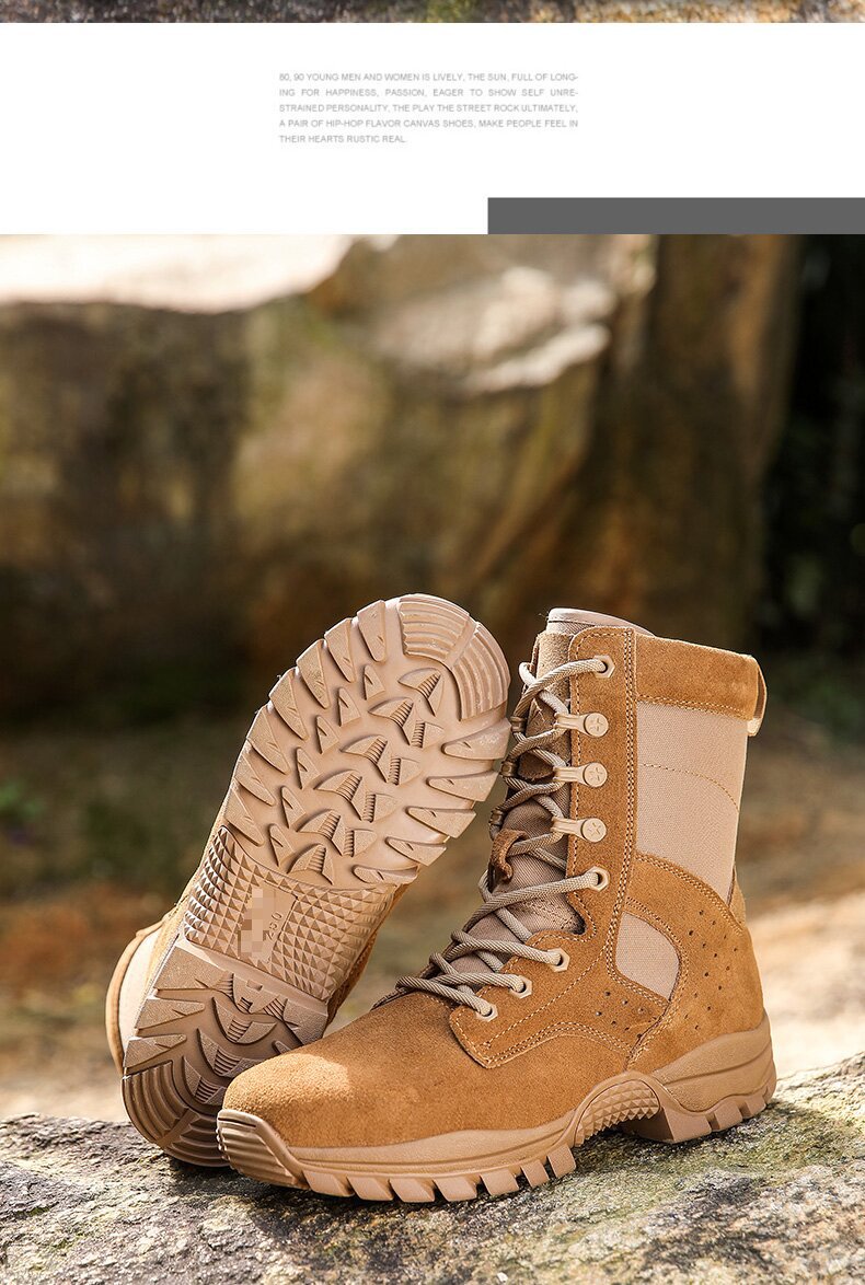 Men’s Waterproof Side-Zip Combat Boots