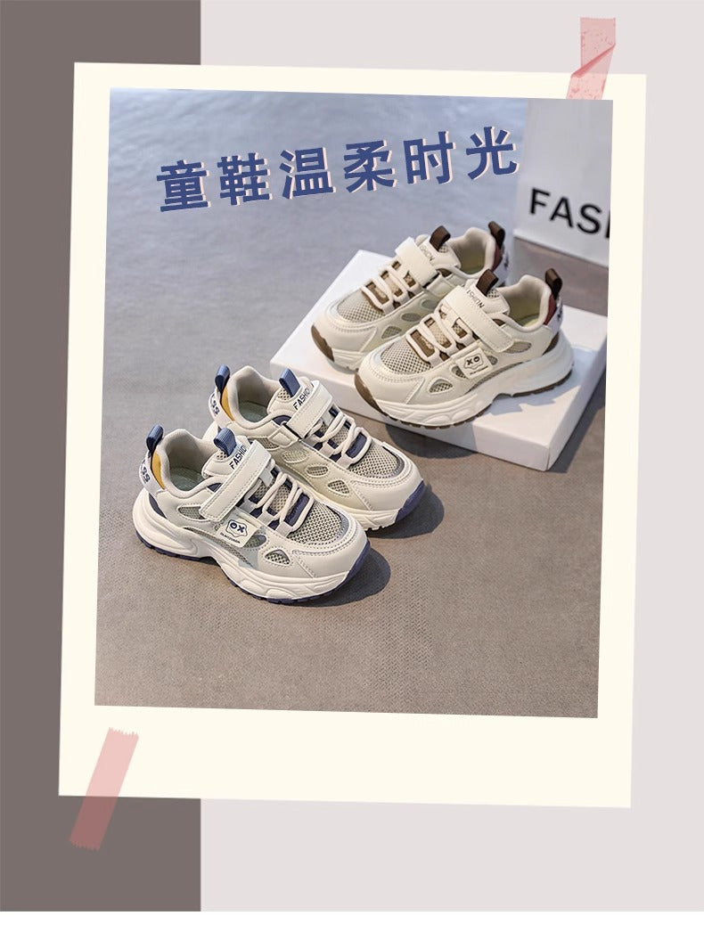 Boys shoes 2025 spring new children's non-slip soft bottom sneaker big boys breathable father shoes spring and autumn