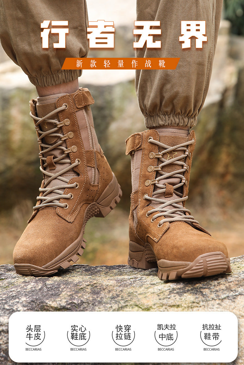Men’s Waterproof Side-Zip Combat Boots