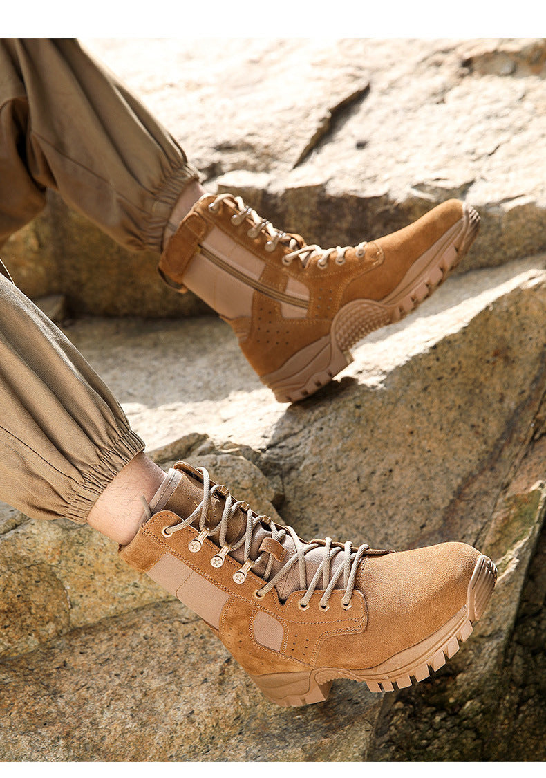 Men’s Waterproof Side-Zip Combat Boots
