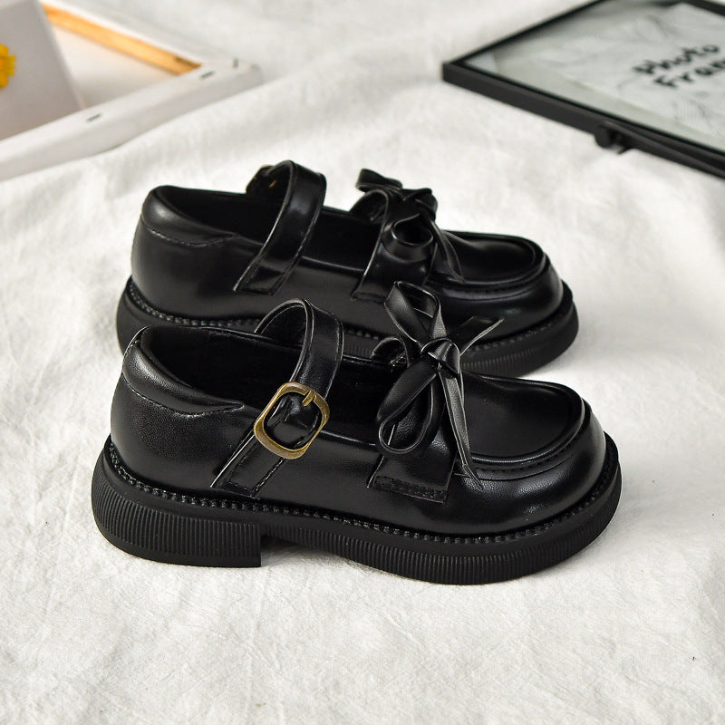 Girls' Princess Shoes with Bow Detail and Velcro Closure
