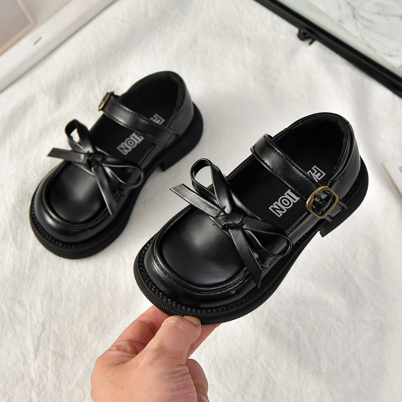 Girls' Princess Shoes with Bow Detail and Velcro Closure
