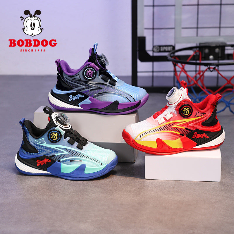 Babu bean boys basketball shoes 2025 spring new cuk boys sneaker mesh breathable outdoor sneakers