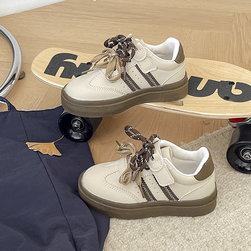Kids' Casual Sneakers with Velcro Closure, Red or Khaki