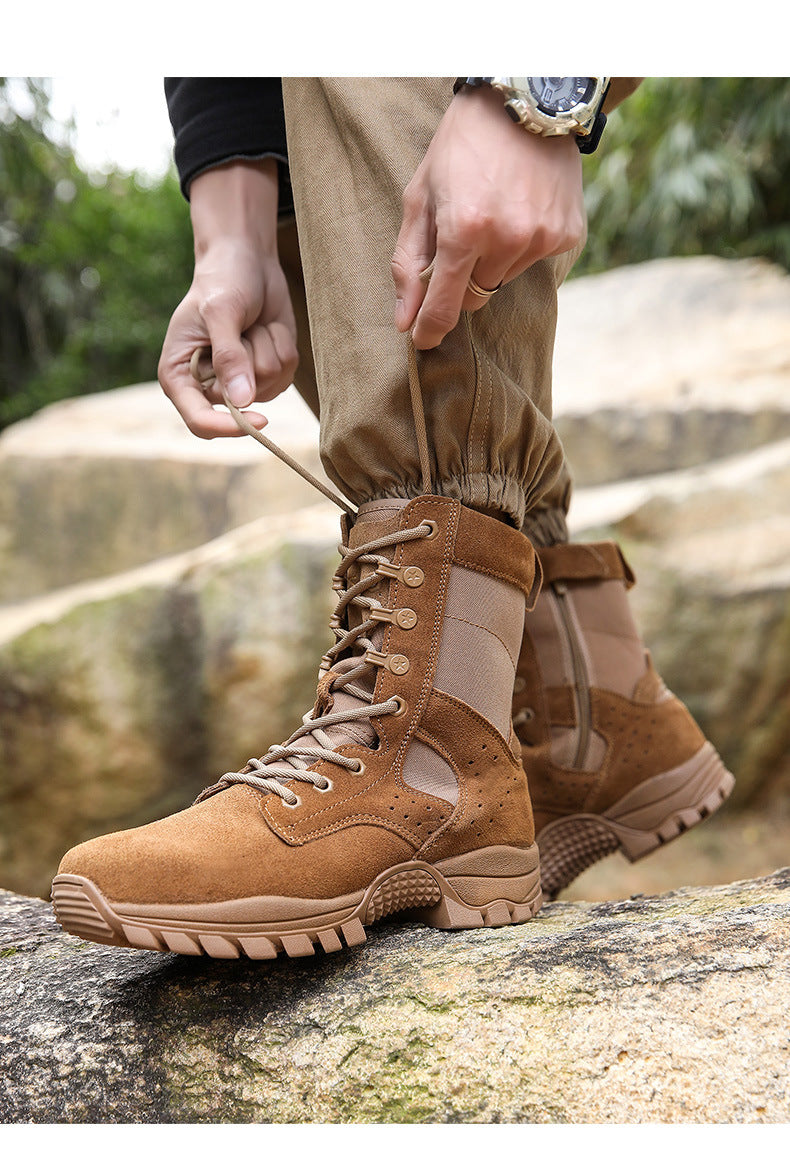 Men’s Waterproof Side-Zip Combat Boots
