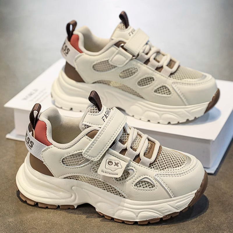Boys shoes 2025 spring new children's non-slip soft bottom sneaker big boys breathable father shoes spring and autumn