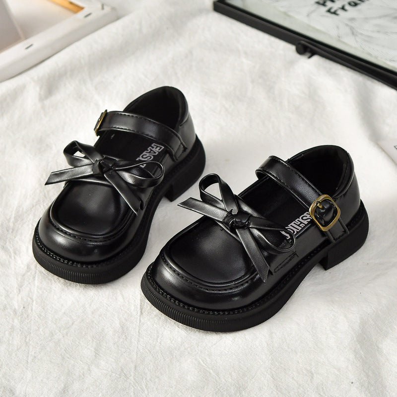 Girls' Princess Shoes with Bow Detail and Velcro Closure