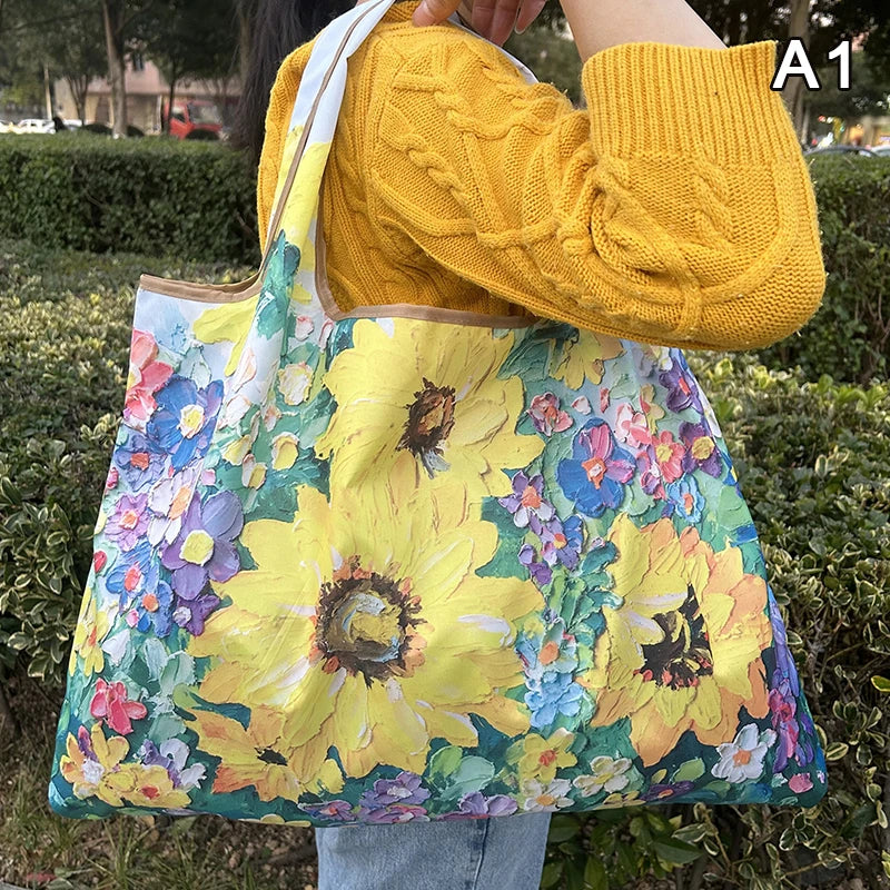 Foldable Nylon Reusable Shopping Tote Bag