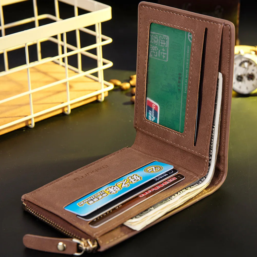 Men's PU Leather Trifold Wallet