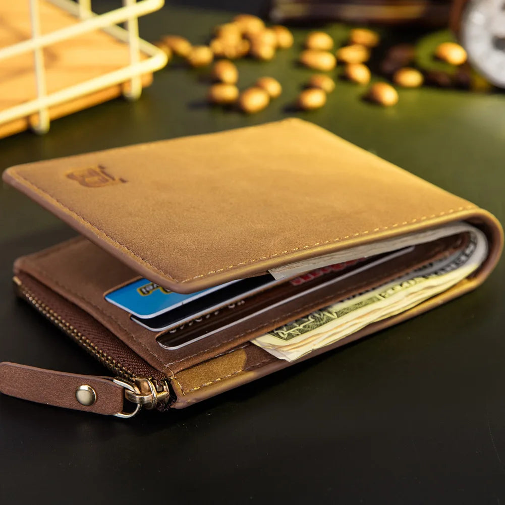 Men's PU Leather Trifold Wallet