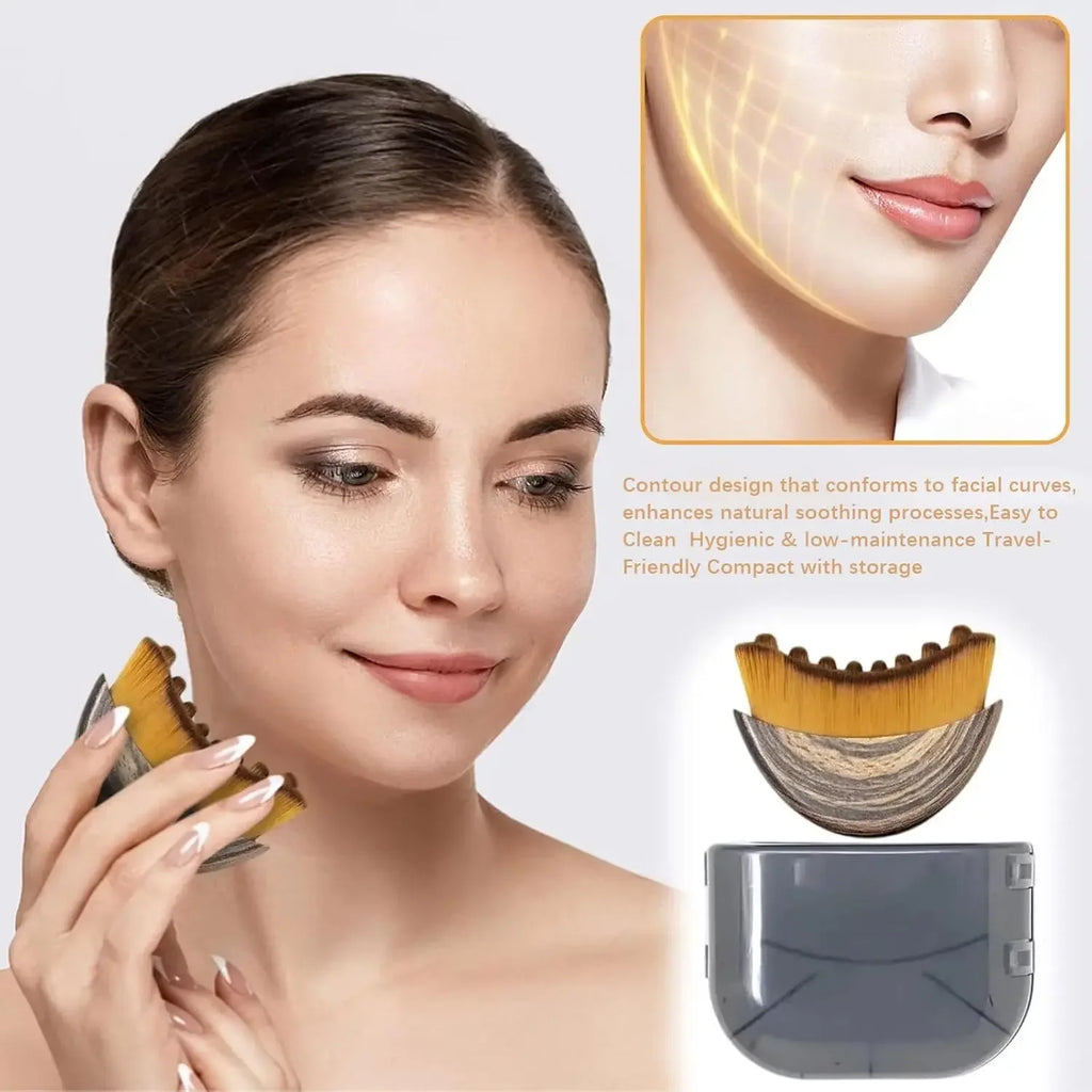 Lymphatic Contour Face Brush, Chin &Jawline Sculpting, Drainage Massager for Face