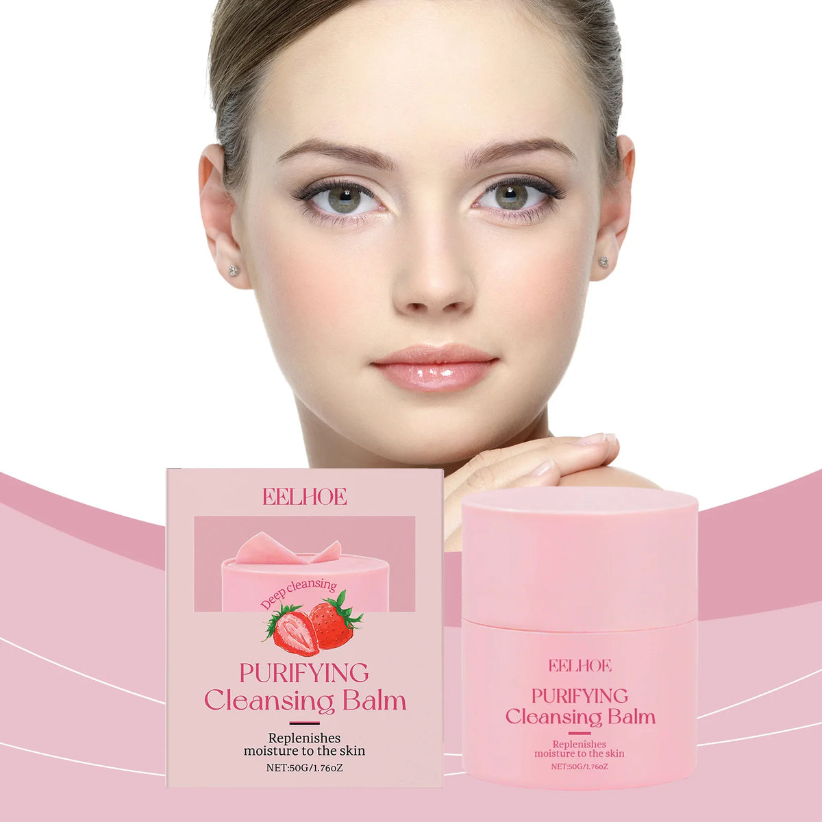 EELHOE Strawberry Cleansing Balm, 50 g Makeup Remover