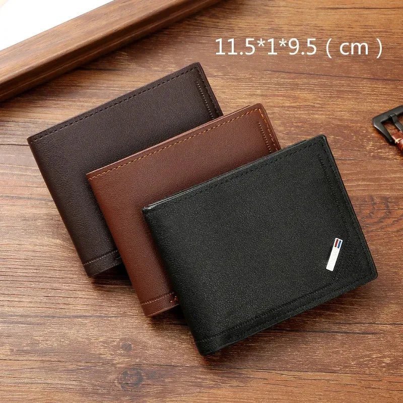 Men's Slim Foldable PU Leather Wallet