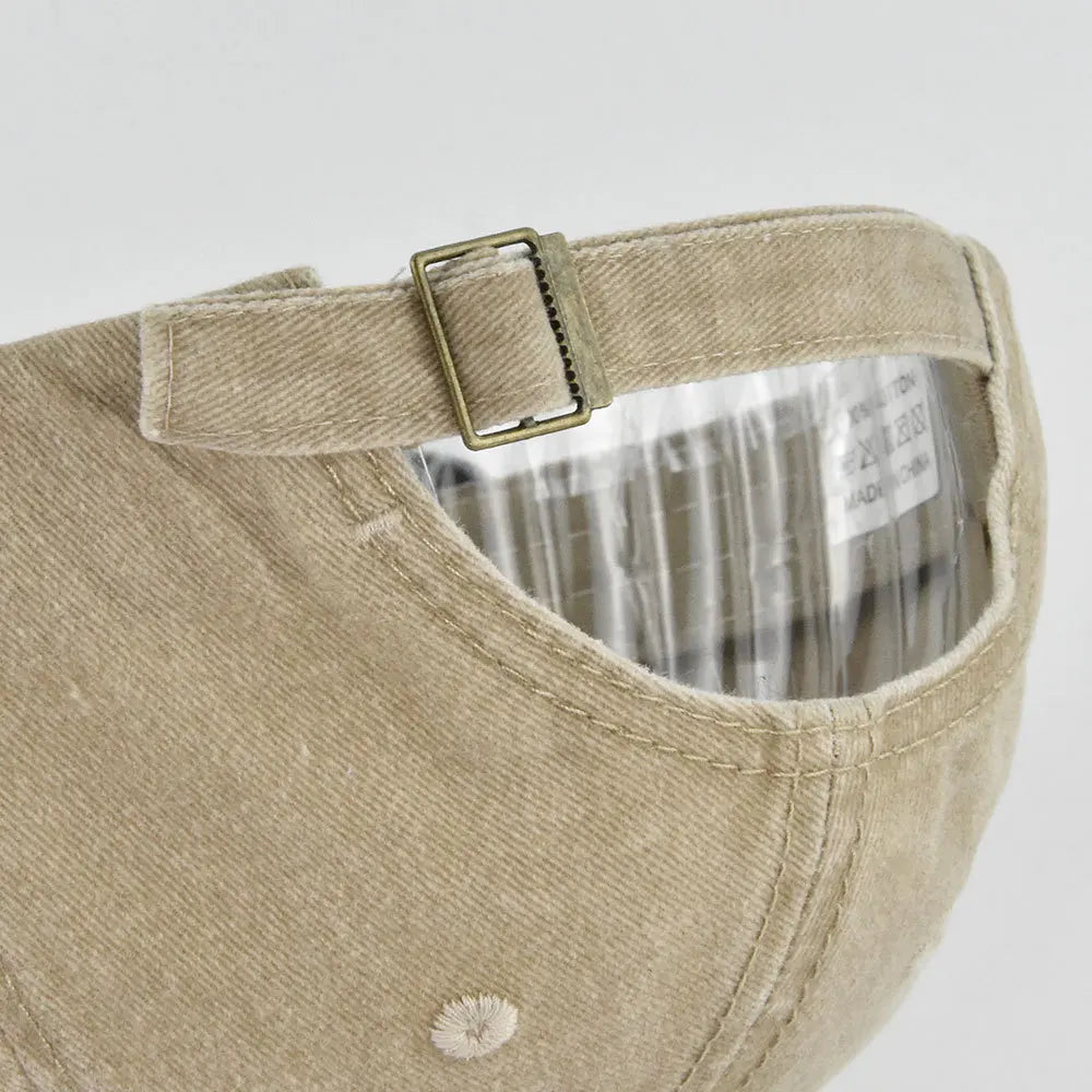 Retro Washed Print Cotton Baseball Cap