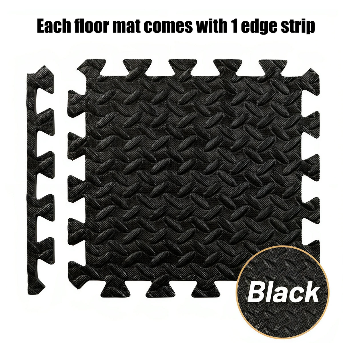 Interlocking EVA Foam Gym Floor Mats, 8- or 16-Piece Sets