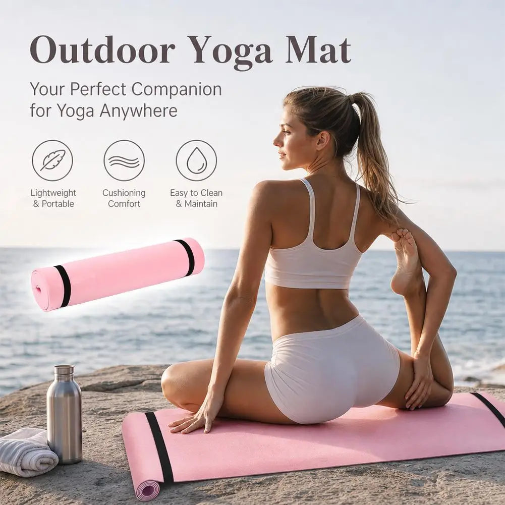 Foldable EVA Foam Yoga Mat, Anti-Slip, 1- or 2-Piece Set
