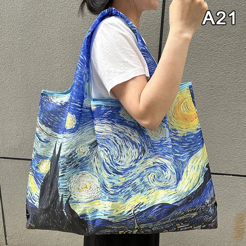 Foldable Nylon Reusable Shopping Tote Bag