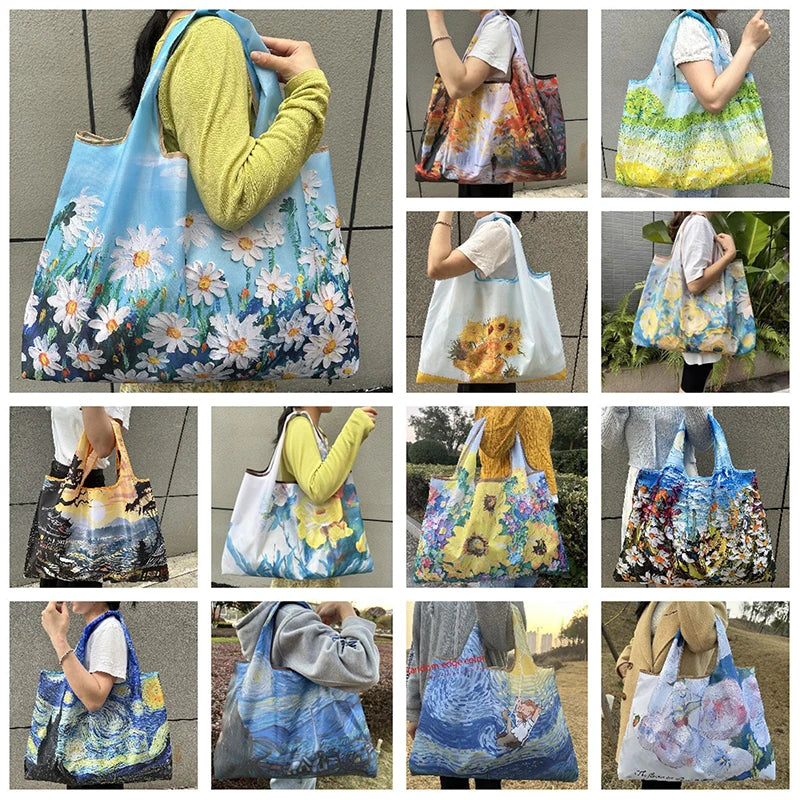 Foldable Nylon Reusable Shopping Tote Bag