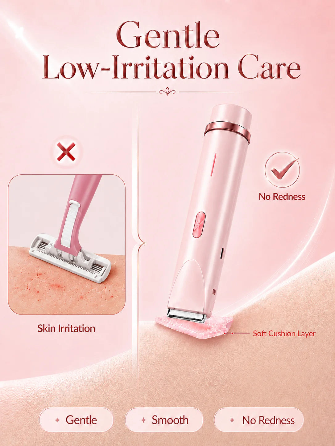 Rechargeable Double-Head Bikini Trimmer for Women