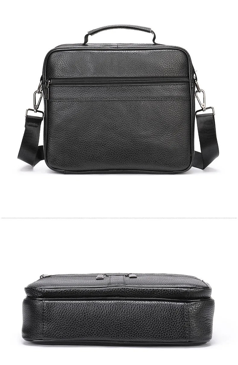 Men's Genuine Leather Messenger Shoulder Bag
