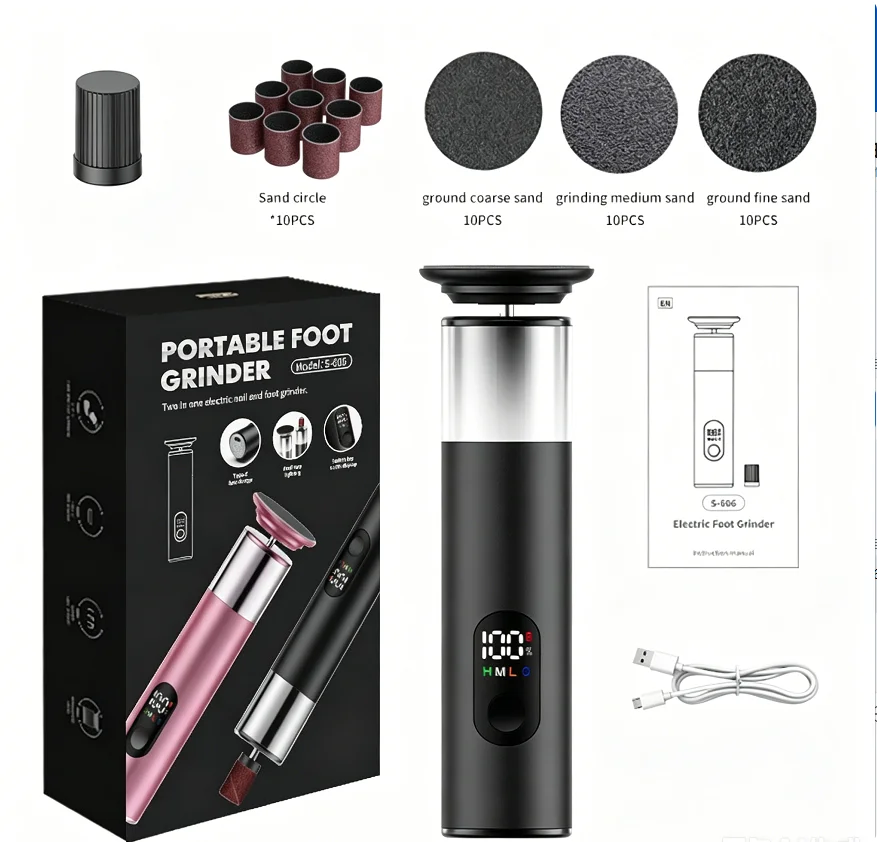 Rechargeable Electric Foot Callus Remover, 9-Level Pedicure Grinder