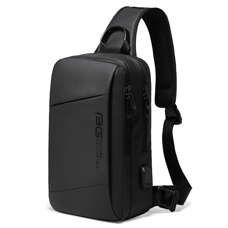 BANGE Oxford One-Shoulder Sling Bag with USB Port