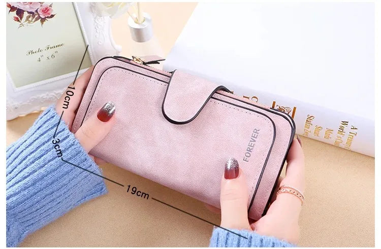 Women's Butterfly Long-Zip PU Wallet