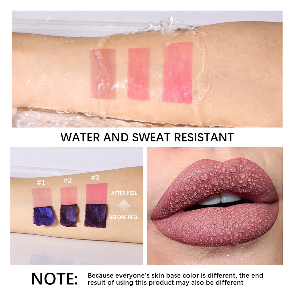 Peel-Off Lip Stain, Matte Lip Tint, 2.5 mL
