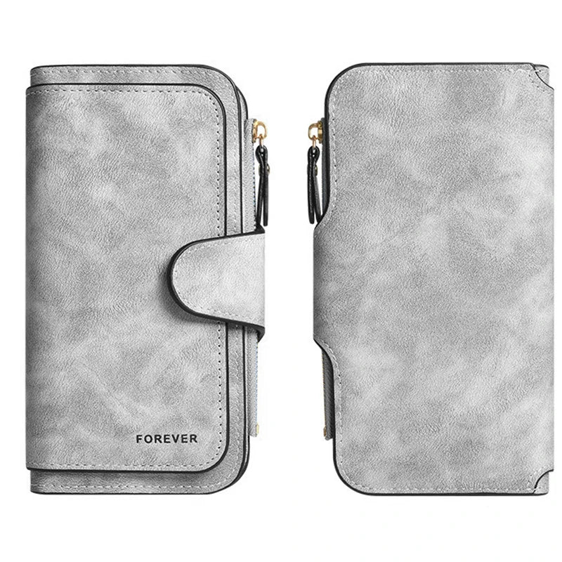 Women's Butterfly Long-Zip PU Wallet
