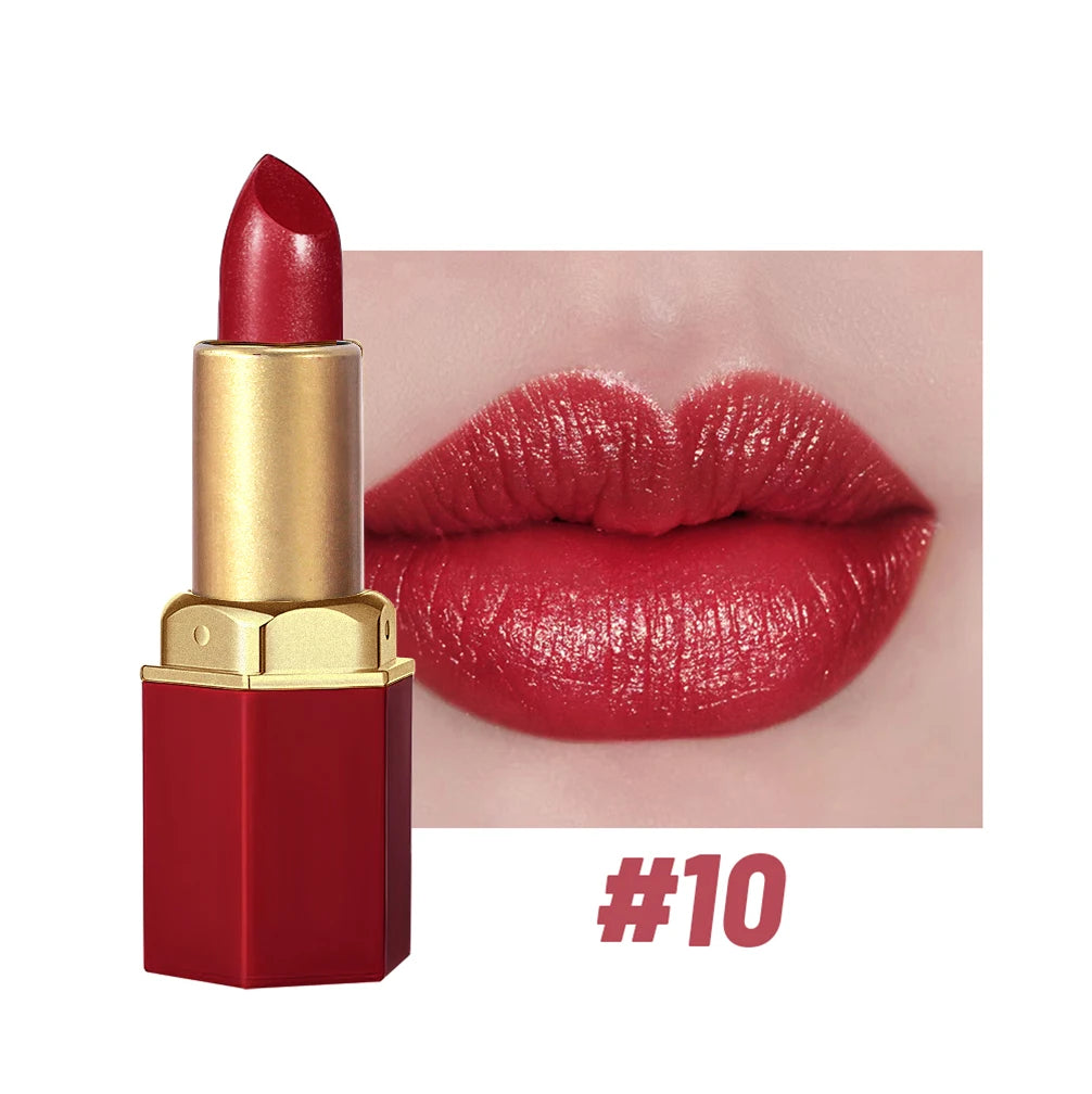 Pearlescent Waterproof Lip Gloss, Long-Lasting High-Shine Finish