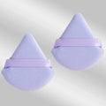 Triangle Velvet Makeup Puffs, 2-Piece Set, 6 cm