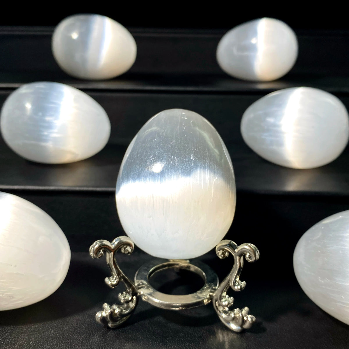 Natural Selenite Crystal Egg, 50–100g