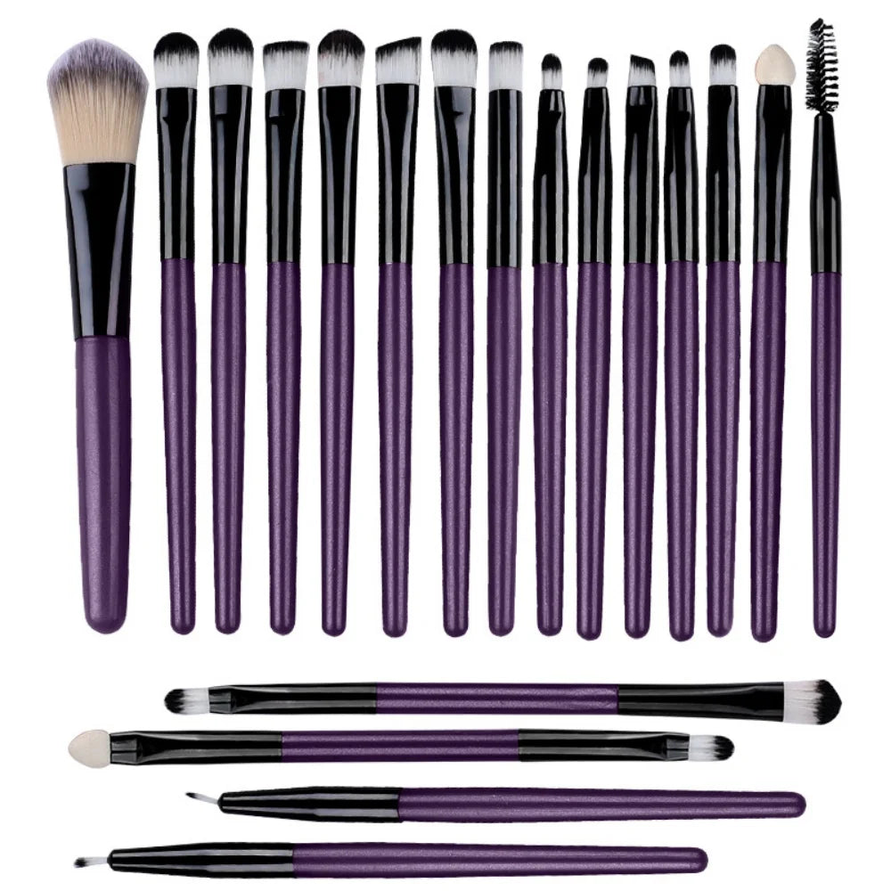 20PCS Makeup Brushes Set Eye Makeup Smudge Undercover Eyeliner Blade Eye Detail Soft Bristle Eyeshadow Brushes Beauty Tool