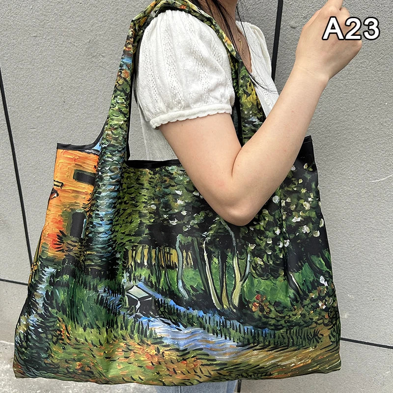 Foldable Nylon Reusable Shopping Tote Bag